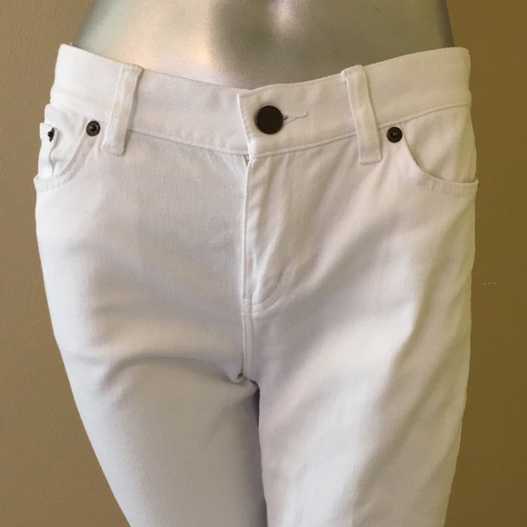 LRL Lauren Ralph Lauren White Classic Straight Jeans petite - Picture 2 of 16